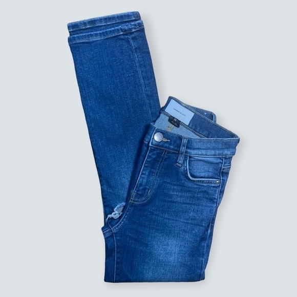 CURRENT/ELLIOTT Women’s Jeans Size 24 Slim Straight Blue Distressed - Picture 6 of 11